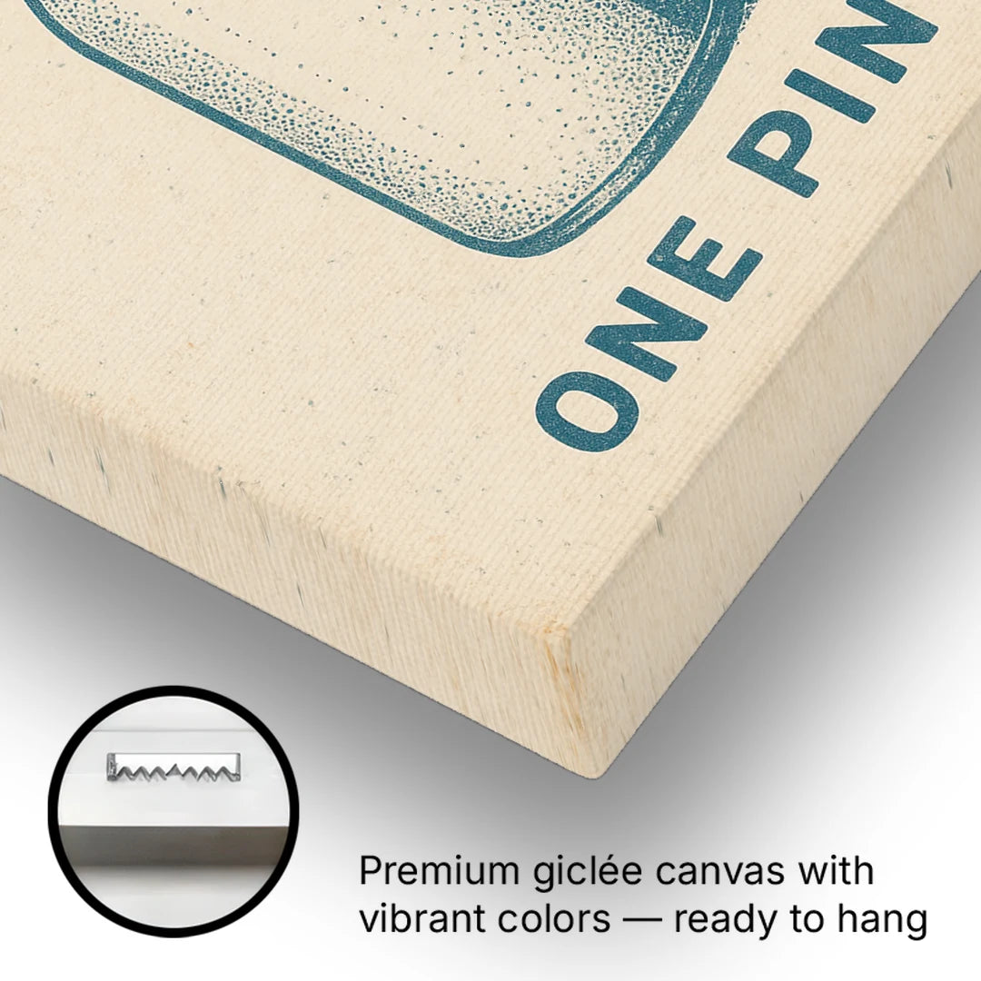 Vintage One Pint of Milk - Canvas Wall Art - Gallery Wrap Corner