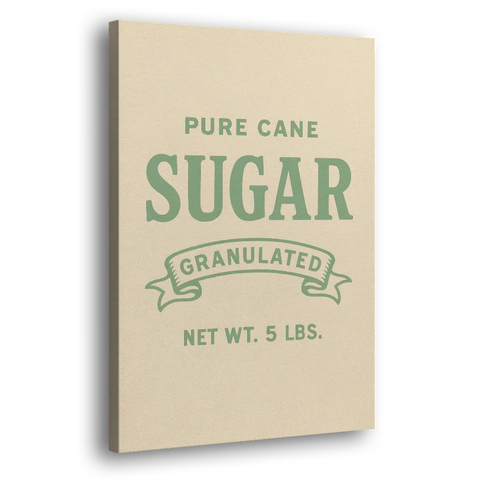 Vintage Pure Cane Sugar - Canvas Wall Art