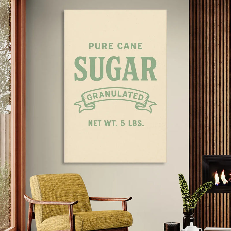 Vintage Pure Cane Sugar Sitting Room - Canvas Wall Art