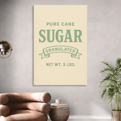 Vintage Pure Cane Sugar Living Room - Canvas Wall Art