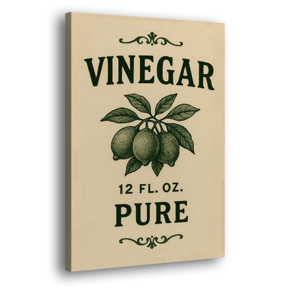 Vintage Pure Vinegar Side - Canvas Wall Art