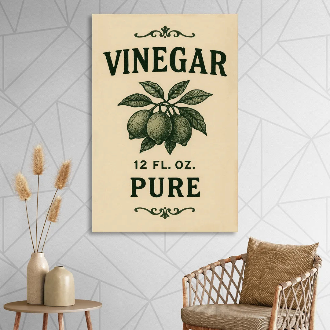 Vintage Pure Vinegar Sitting Room - Canvas Wall Art