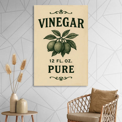 Vintage Pure Vinegar Sitting Room - Canvas Wall Art