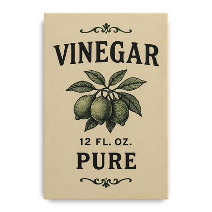 Vintage Pure Vinegar Front - Canvas Wall Art