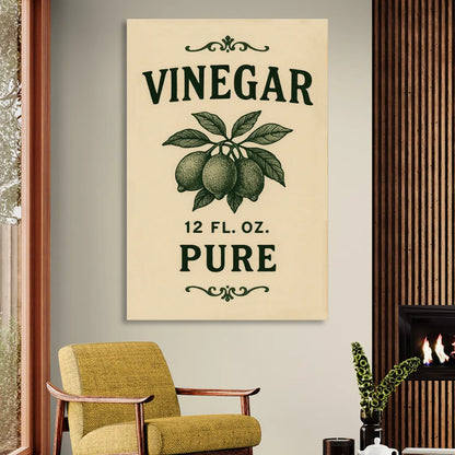 Vintage Pure Vinegar Living Room - Canvas Wall Art