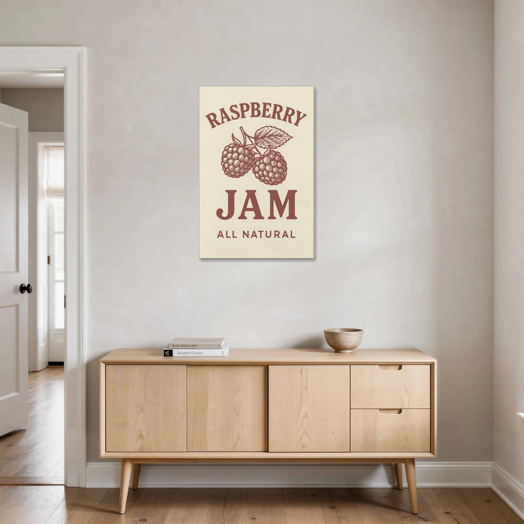 Vintage Raspberry Jam - Canvas Wall Art - Coffee Table - 24x36