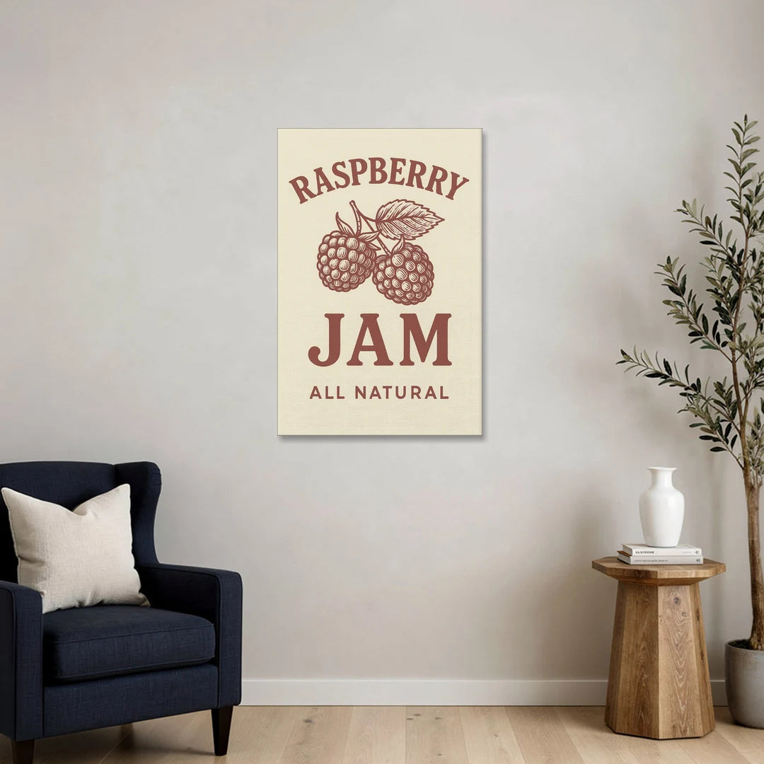 Vintage Raspberry Jam - Canvas Wall Art - Sofa - 24x36