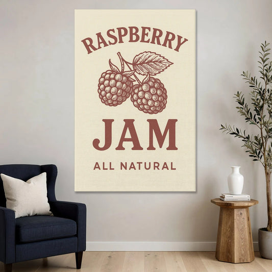 Vintage Raspberry Jam - Canvas Wall Art - Sofa - 40x60