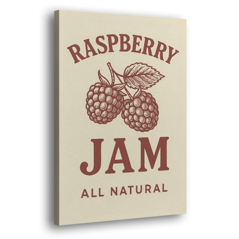 Vintage Raspberry Jam - Canvas Wall Art