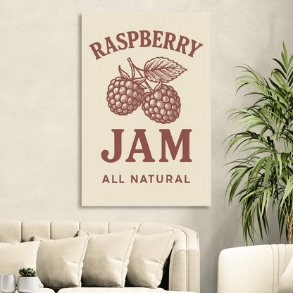 Vintage Raspberry Jam Sitting Room - Canvas Wall Art