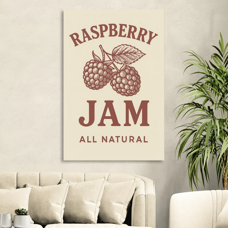 Vintage Raspberry Jam Sitting Room - Canvas Wall Art