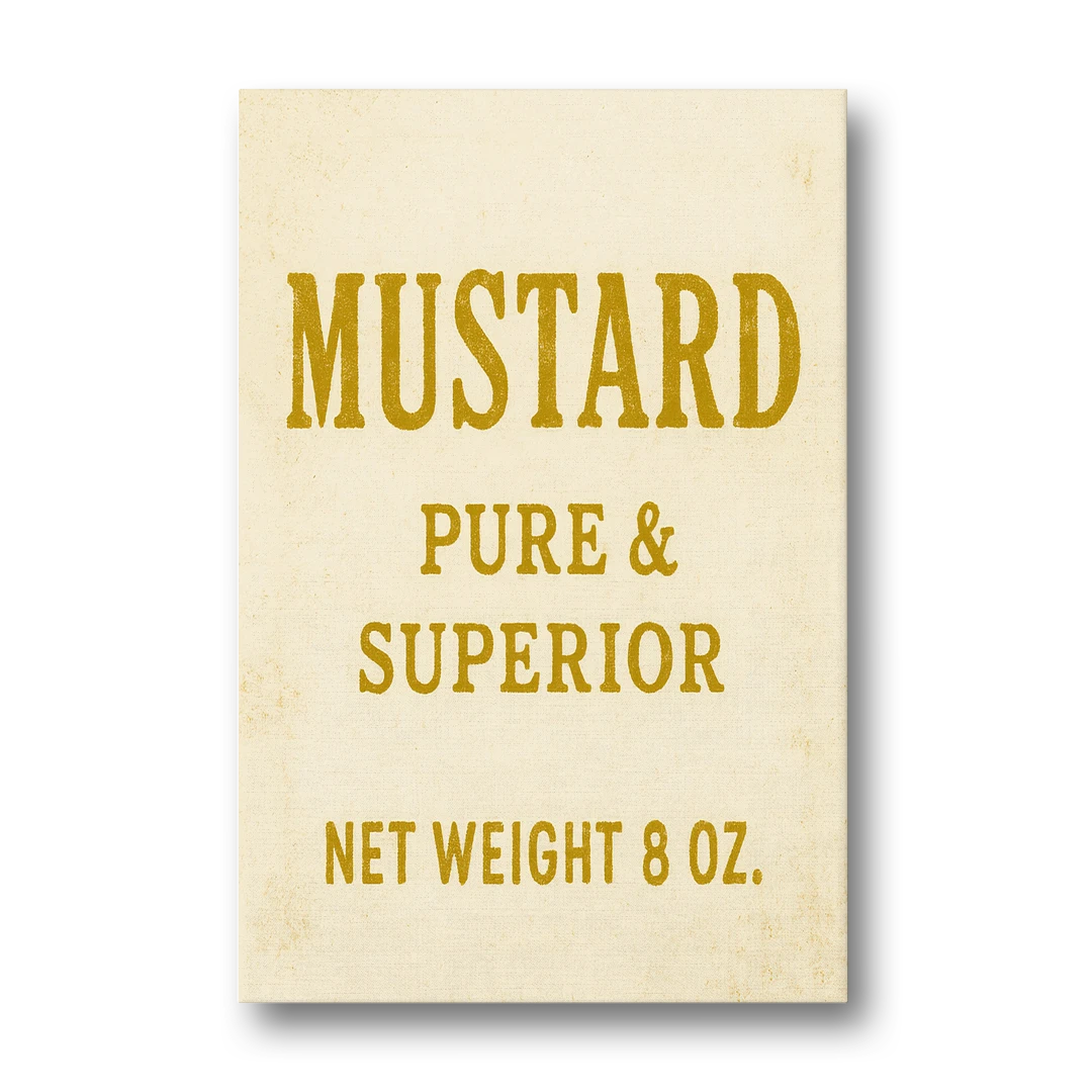 Vintage Superior Mustard - Canvas Wall Art - Front