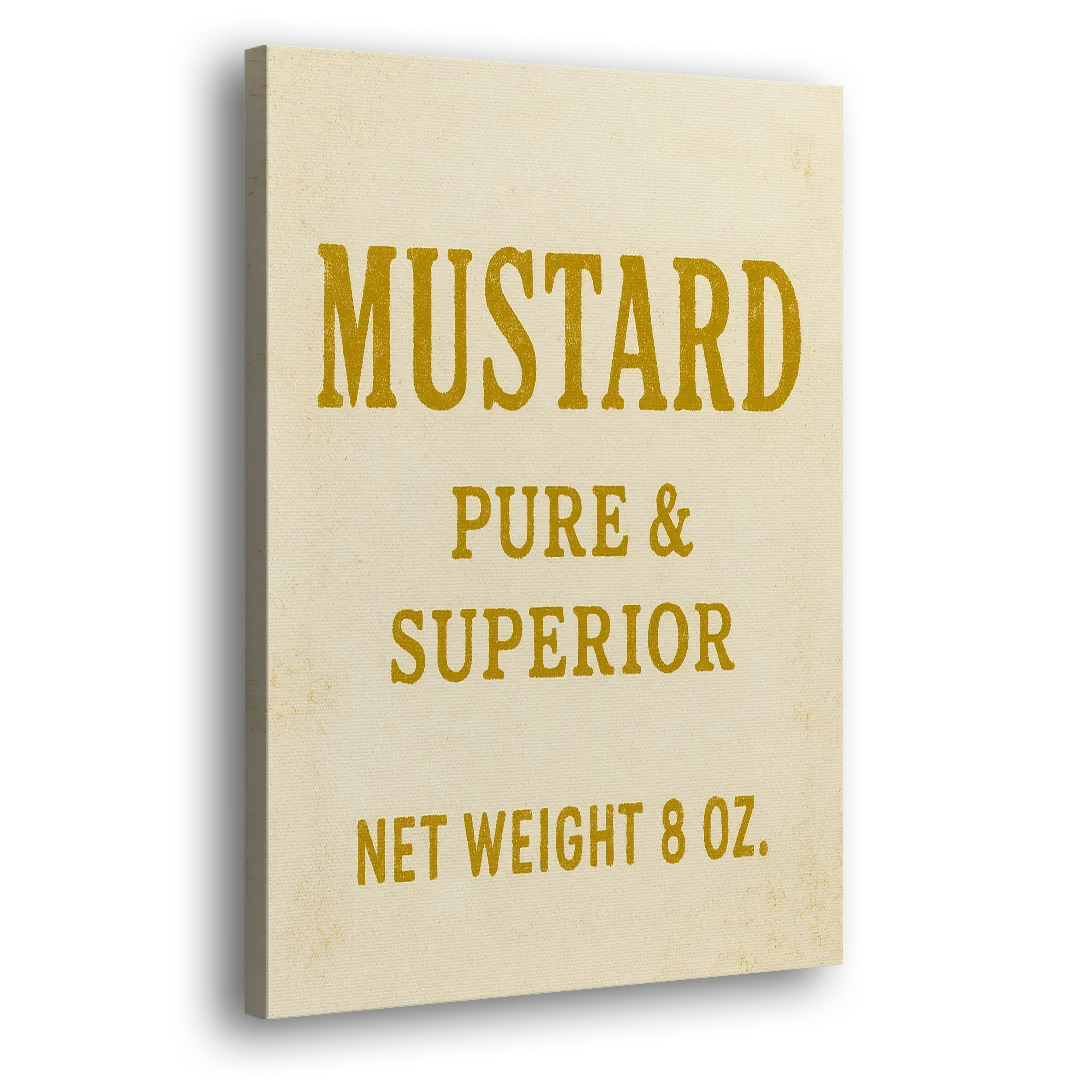 Vintage Superior Mustard Side - Canvas Wall Art
