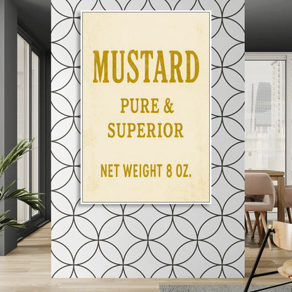 Vintage Superior Mustard Sitting Room - White Canvas Wall Art