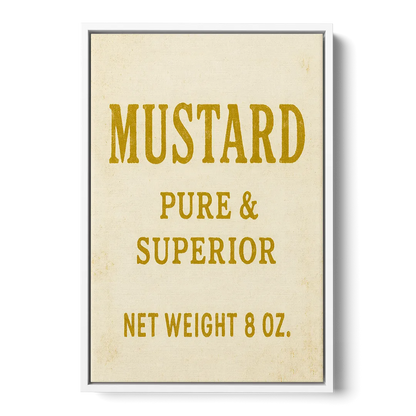 Vintage Superior Mustard Front - White Canvas Wall Art