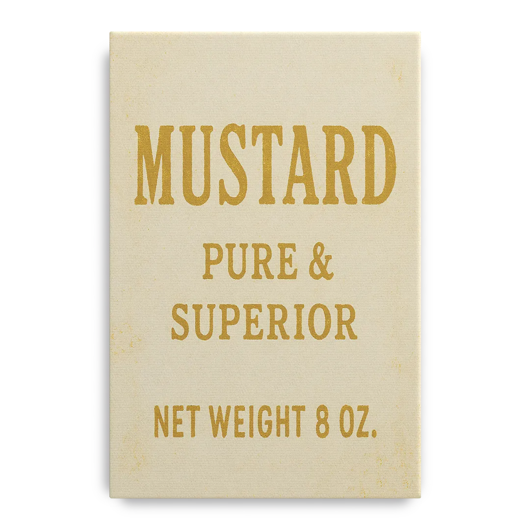 Vintage Superior Mustard Front - Canvas Wall Art