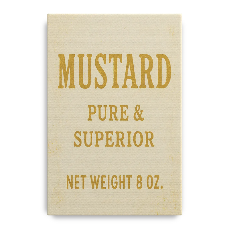 Vintage Superior Mustard Front - Canvas Wall Art