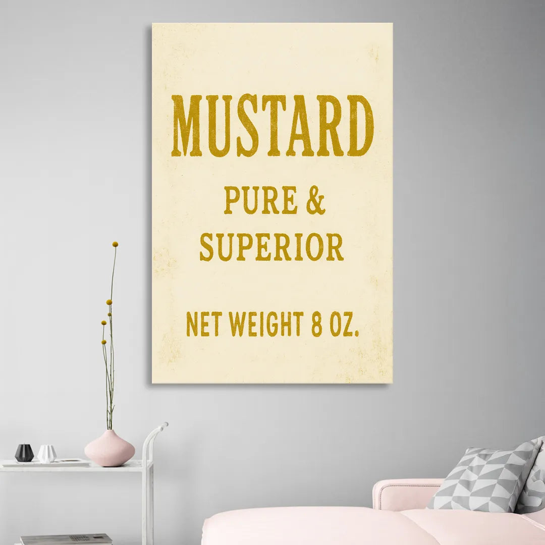 Vintage Superior Mustard Sitting Room - Canvas Wall Art