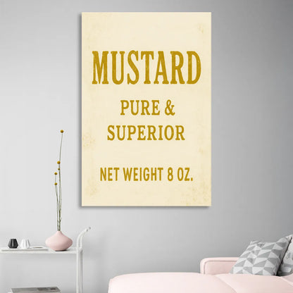 Vintage Superior Mustard Sitting Room - Canvas Wall Art