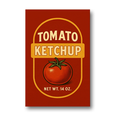 Vintage Tomato Ketchup - Canvas Wall Art - Front