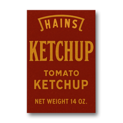 Vintages Hains Tomato Ketchup - Canvas Wall Art - Front