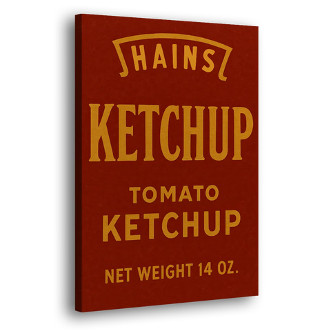 Vintages Hains Tomato Ketchup - Canvas Wall Art
