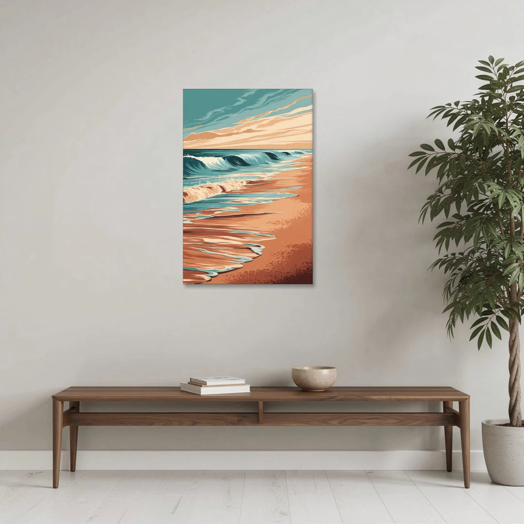 Virginia Beach Atlantic Waves - Canvas Wall Art - Coffee Table - 24x36