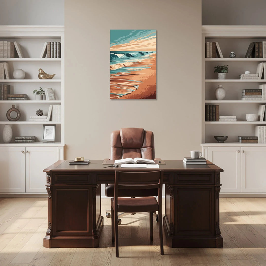 Virginia Beach Atlantic Waves - Canvas Wall Art - Office - 24x36