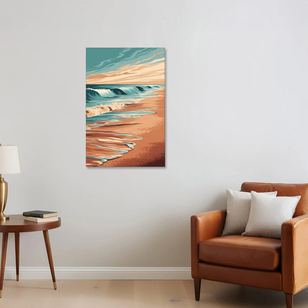 Virginia Beach Atlantic Waves - Canvas Wall Art - Sofa - 24x36