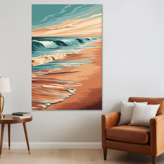 Virginia Beach Atlantic Waves - Canvas Wall Art - Sofa - 40x60
