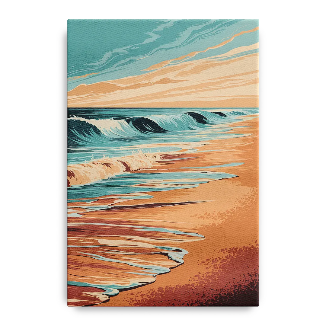 Virginia Beach Atlantic Waves Front - Canvas Wall Art