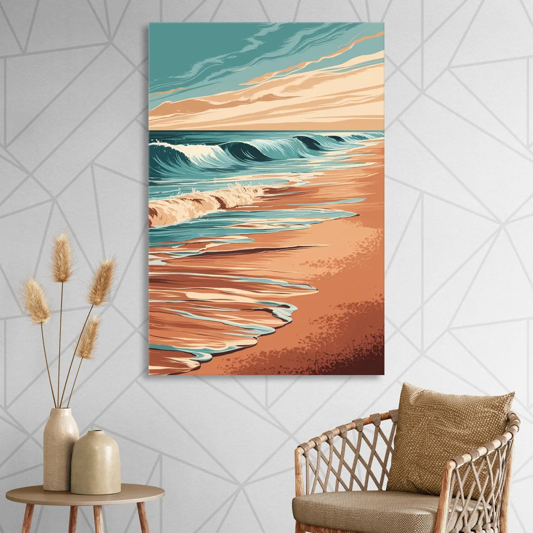 Virginia Beach Atlantic Waves Sitting Room - Canvas Wall Art