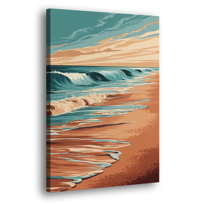Virginia Beach Atlantic Waves Side - Canvas Wall Art