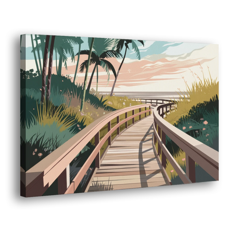 Virginia Beach Boardwalk Bliss - Canvas Wall Art - Side