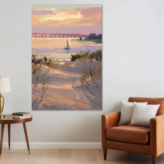 Virginia Beach Chesapeake Bay Views - Canvas Wall Art - Sofa - 40x60