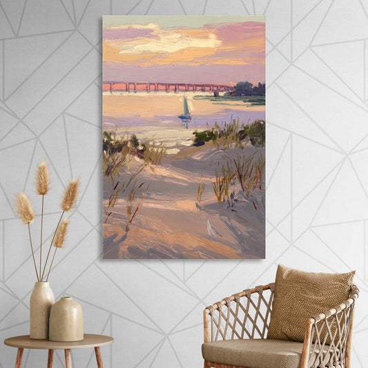 Virginia Beach Chesapeake Bay Views Living Room - Canvas Wall Art