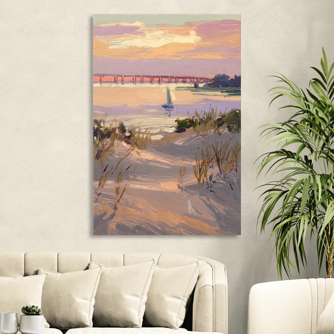 Virginia Beach Chesapeake Bay Views Sitting Room - Canvas Wall Art
