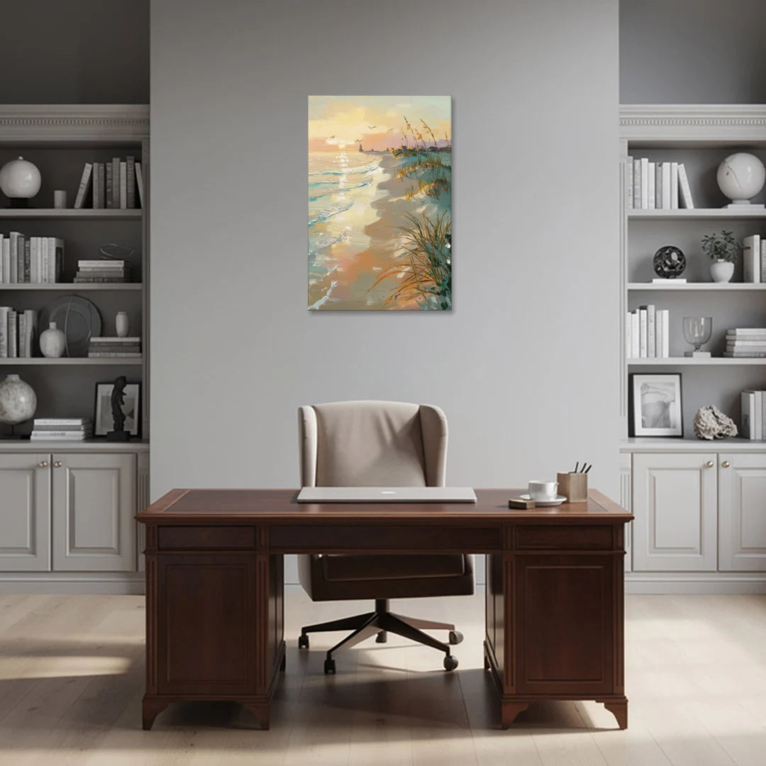 Virginia Beach Coastal Sunrise - Canvas Wall Art - Office - 24x36