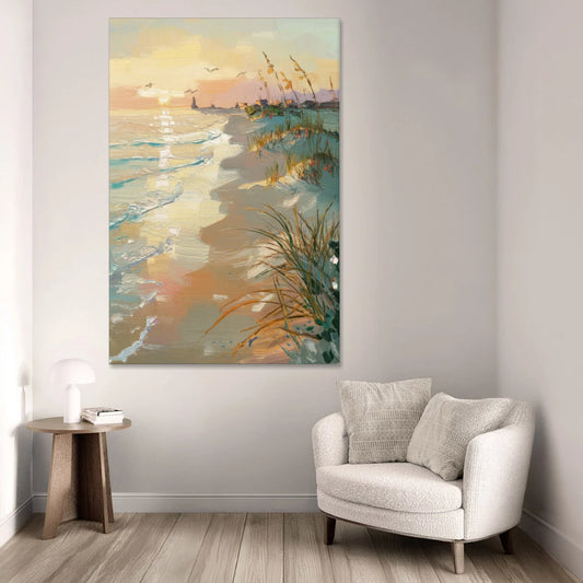 Virginia Beach Coastal Sunrise - Canvas Wall Art - Sofa - 40x60