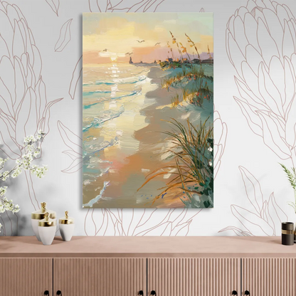 Virginia Beach Coastal Sunrise Sitting Room - Canvas Wall Art