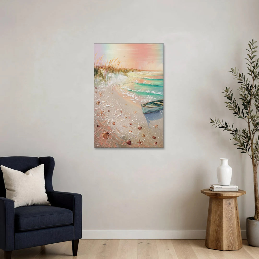 Virginia Beach Nautical Charm - Canvas Wall Art - Sofa - 24x36
