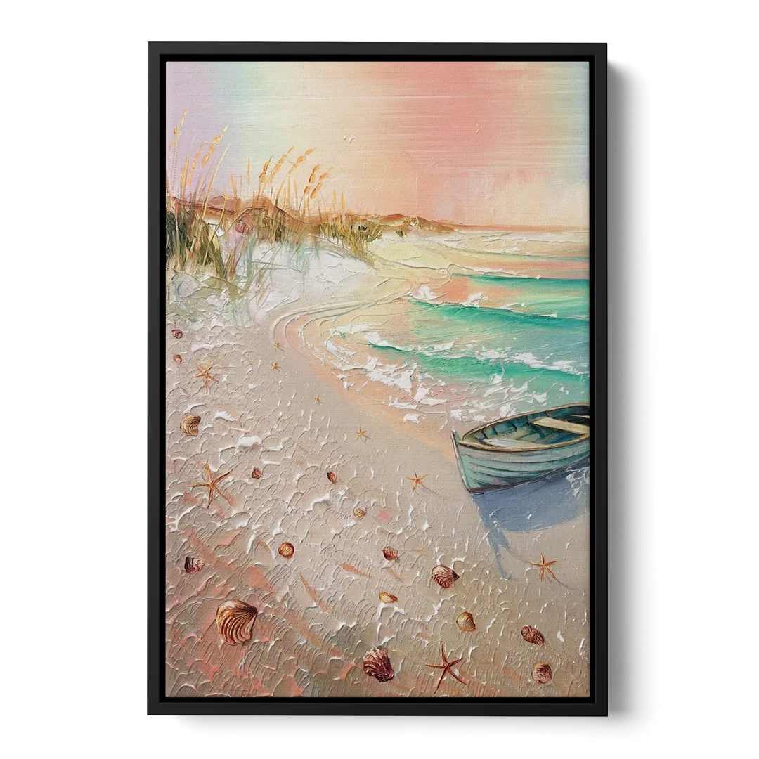 Virginia Beach Nautical Charm Front - Black Canvas Wall Art