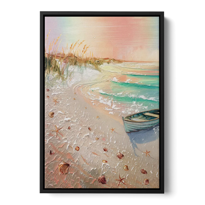 Virginia Beach Nautical Charm Front - Black Canvas Wall Art