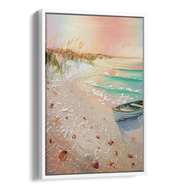 Virginia Beach Nautical Charm Side - White Canvas Wall Art