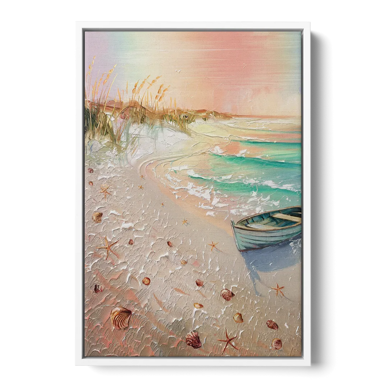 Virginia Beach Nautical Charm Front - White Canvas Wall Art