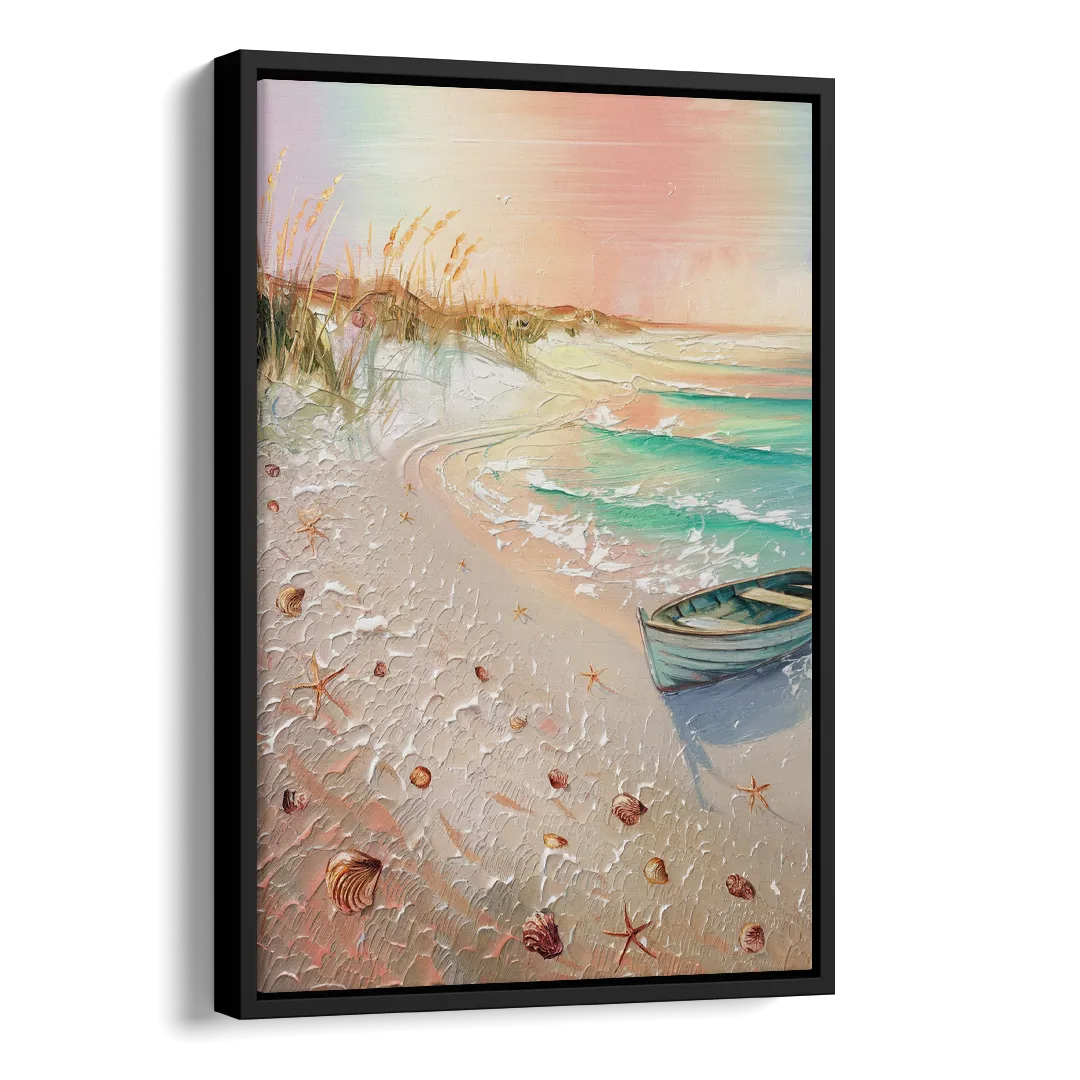 Virginia Beach Nautical Charm Side - Black Canvas Wall Art