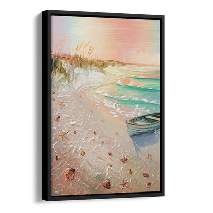 Virginia Beach Nautical Charm Side - Black Canvas Wall Art