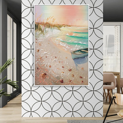 Virginia Beach Nautical Charm Sitting Room - White Canvas Wall Art