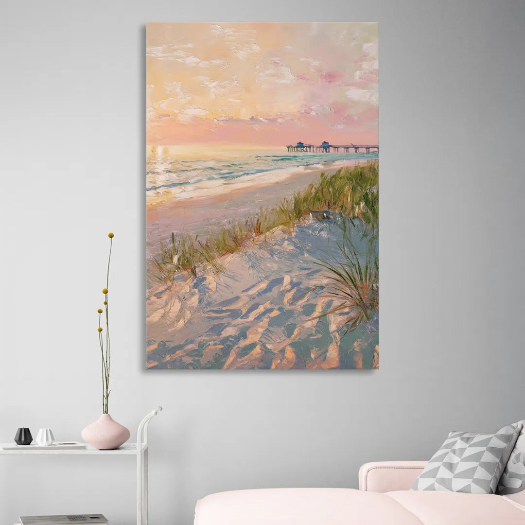 Virginia Beach Oceanfront Serenity Living Room - Canvas Wall Art