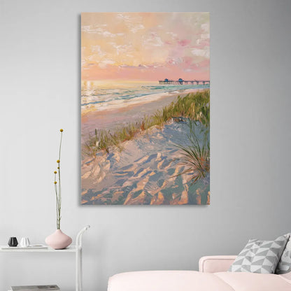 Virginia Beach Oceanfront Serenity Living Room - Canvas Wall Art